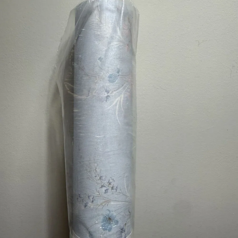 VTG Warner Wallcoverings Solid Pre-Pasted Vinyl Wallpaper Floral Pastel W 1044